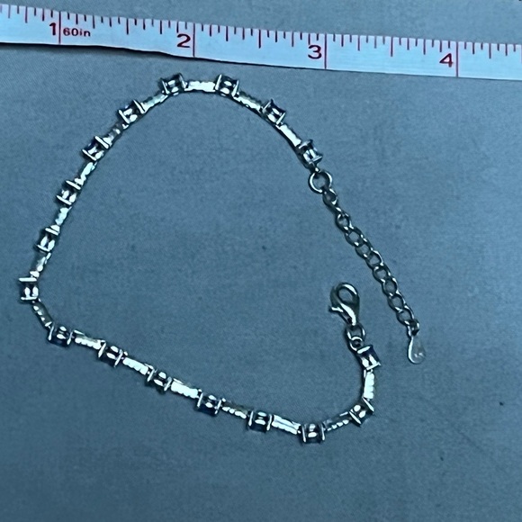 Sterling Silver Bracelet 7-8.5”Long, Oval Cut Tanz CZ
=3.02ct - Picture 8 of 11